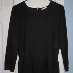 Ann Taylor Loft Black 3/4 Sleeve Sweater